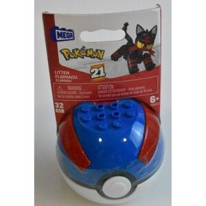 MEGA Construx Pokemon LITTEN Series 21 Pokeball 32 Pieces NEW
